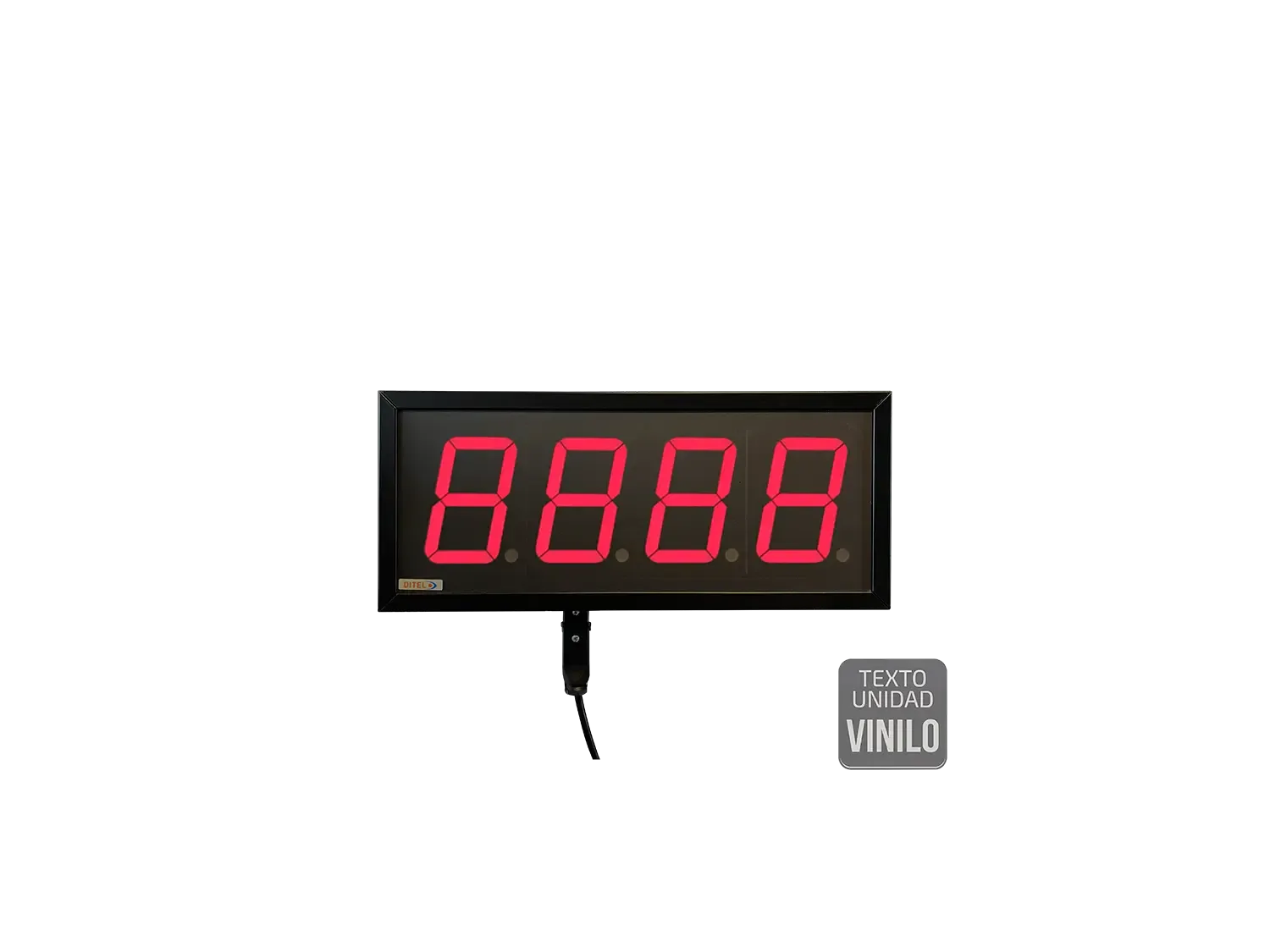 100mm Numeric Display, 4 Digits, High Brightness, Double-Sided, PROCESS, IP65, Vinyl Text